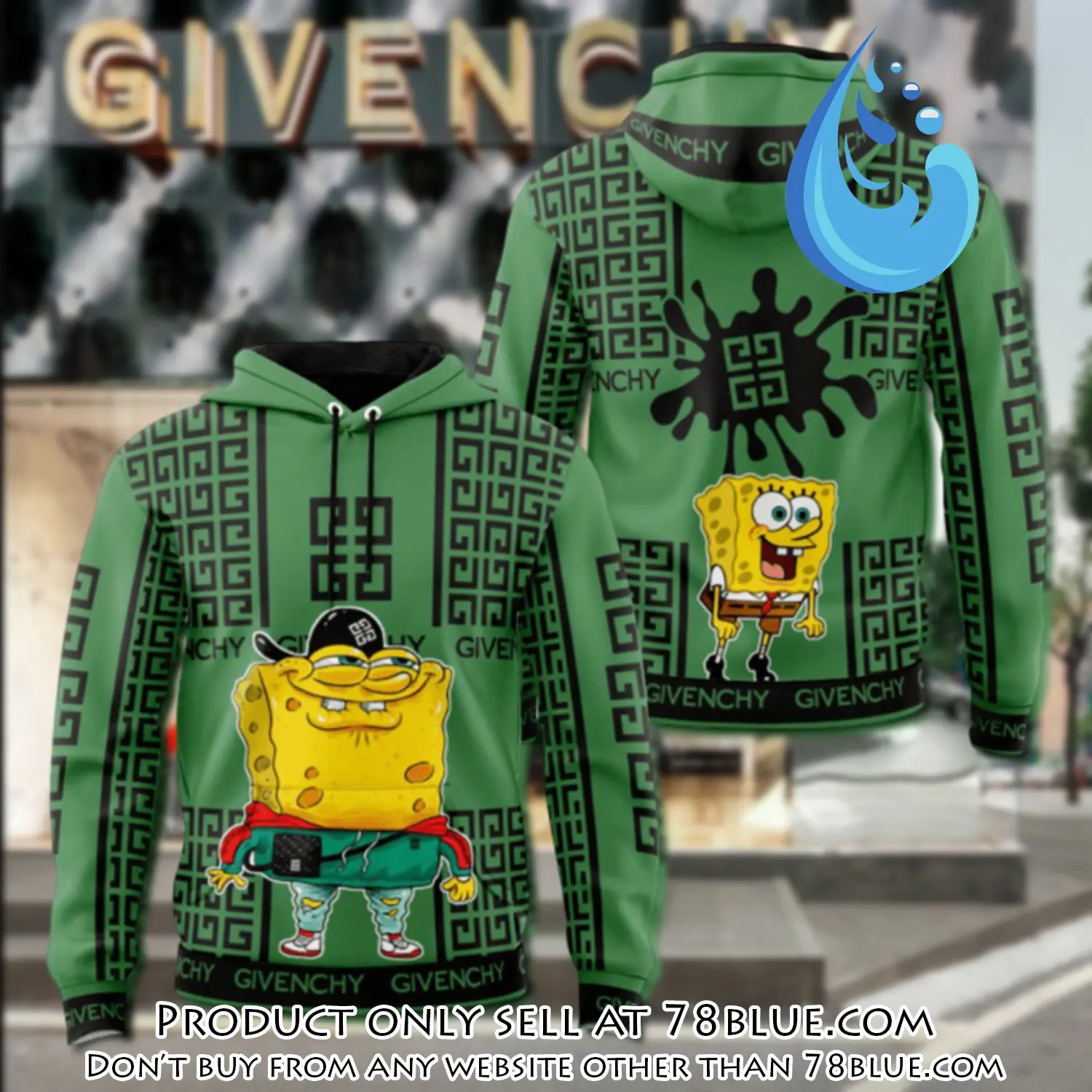 Givenchy spongebob unisex hoodie luxury brand gifts  jh2039 78b0427424